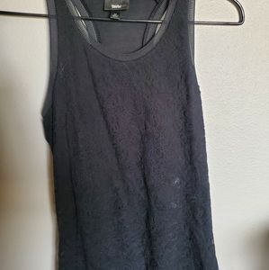Lace Racerback Tank - Small - Black